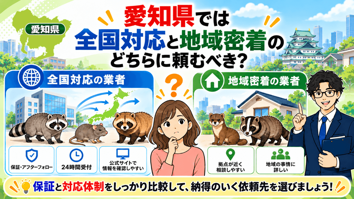 愛知県では全国対応と地域密着のどちらの業者に頼むべき？