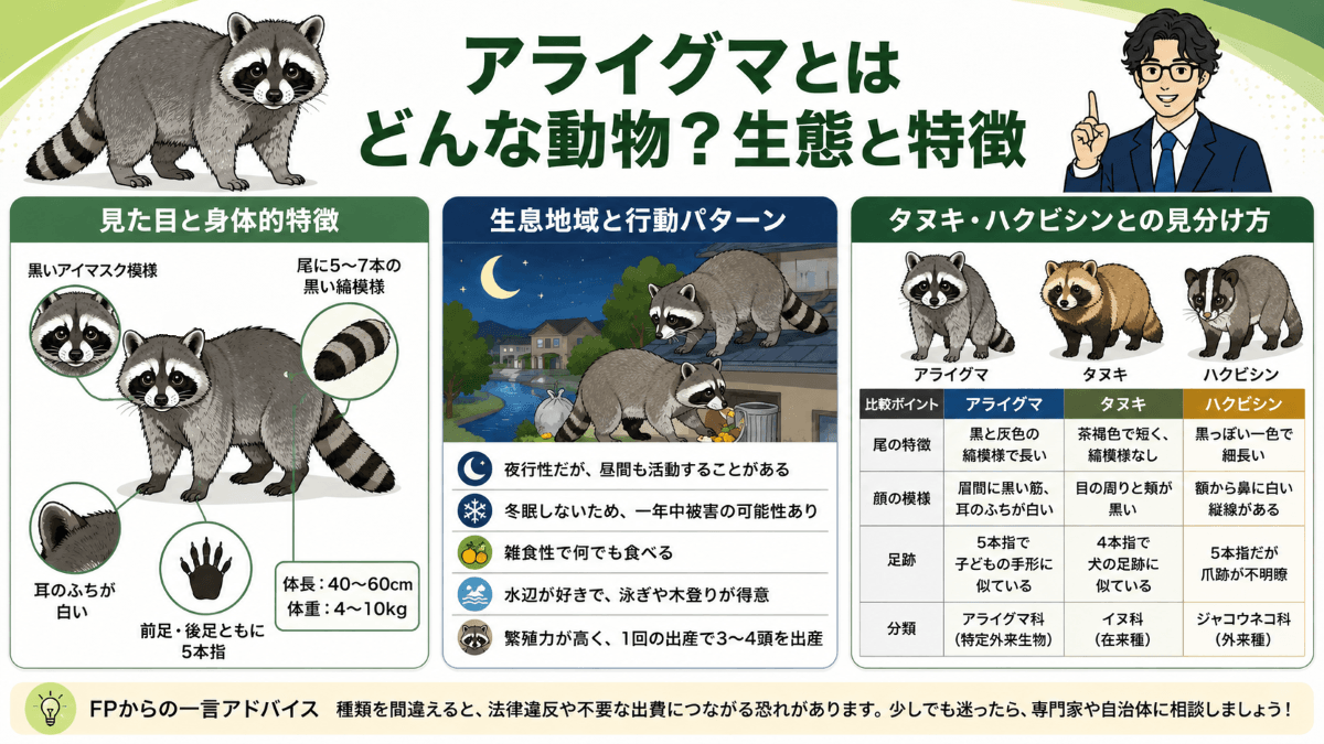 アライグマとはどんな動物？生態と特徴