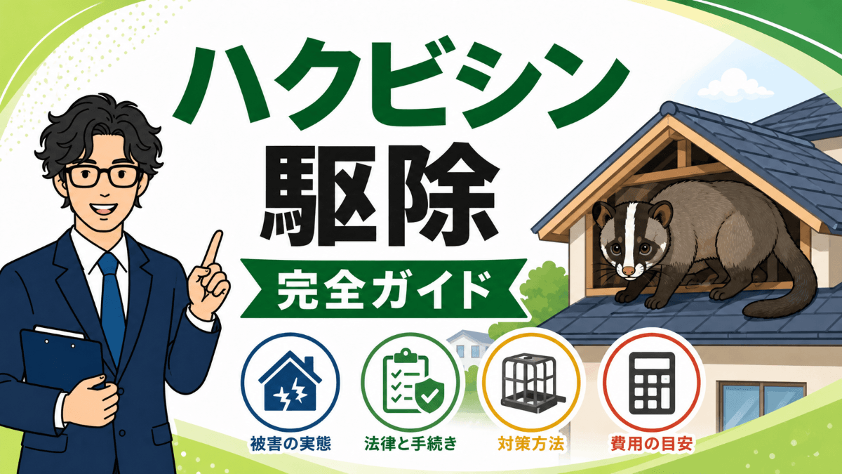 ハクビシン駆除の完全ガイド｜被害・対策・費用の全体像をFPが解説