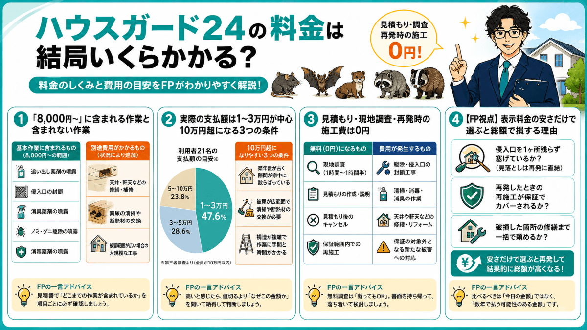 ハウスガード24の料金は結局いくらかかる?