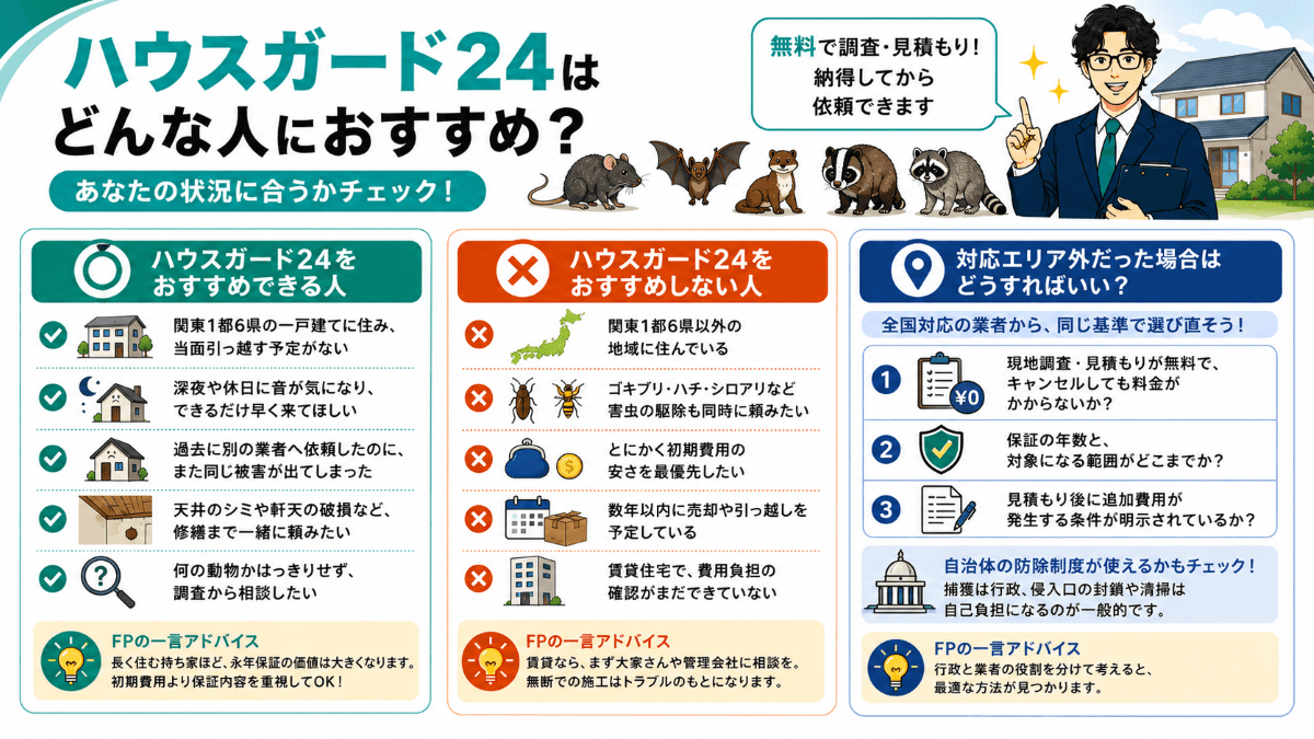 ハウスガード24はどんな人におすすめ?