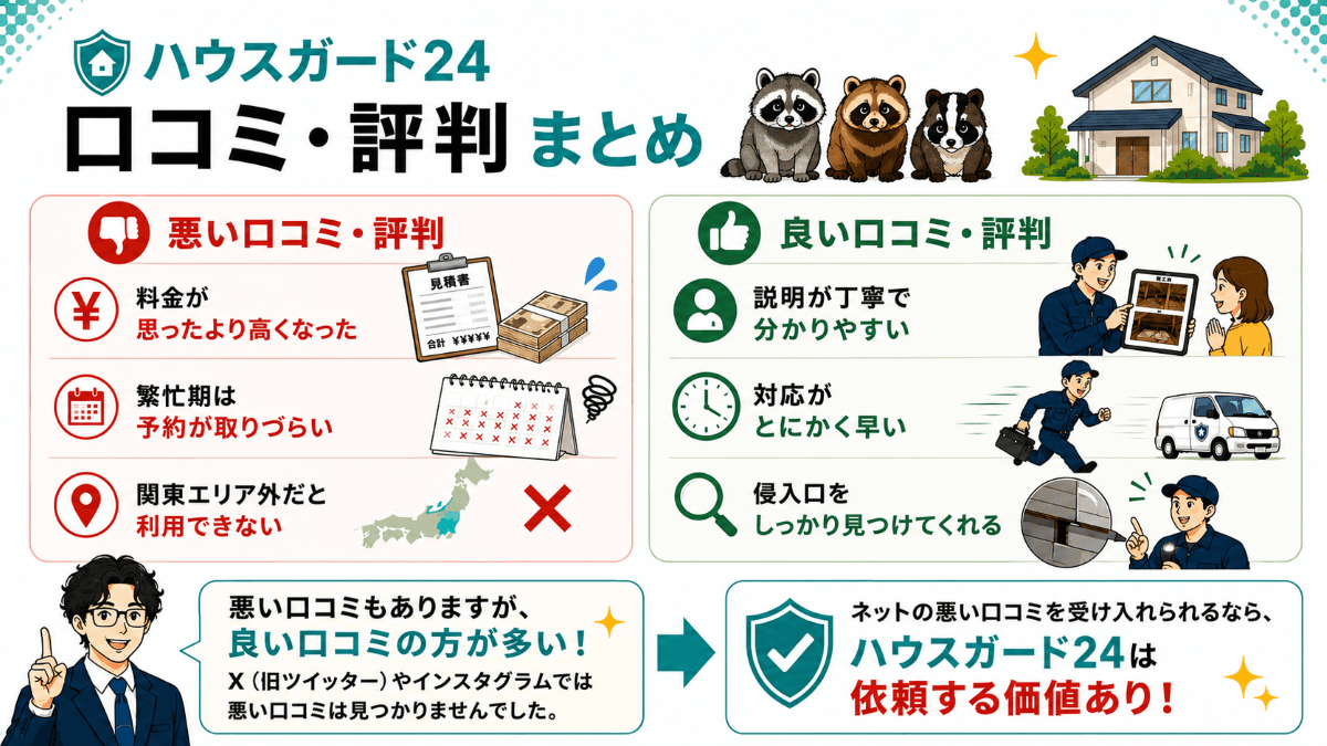 ハウスガード24の口コミ・評判まとめ