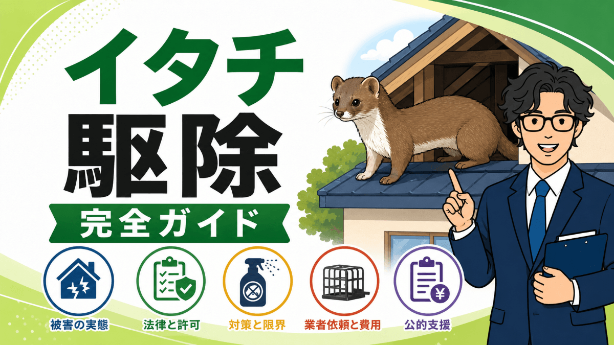 イタチ駆除の完全ガイド|被害・法律・費用相場と正しい対処法をFPが解説