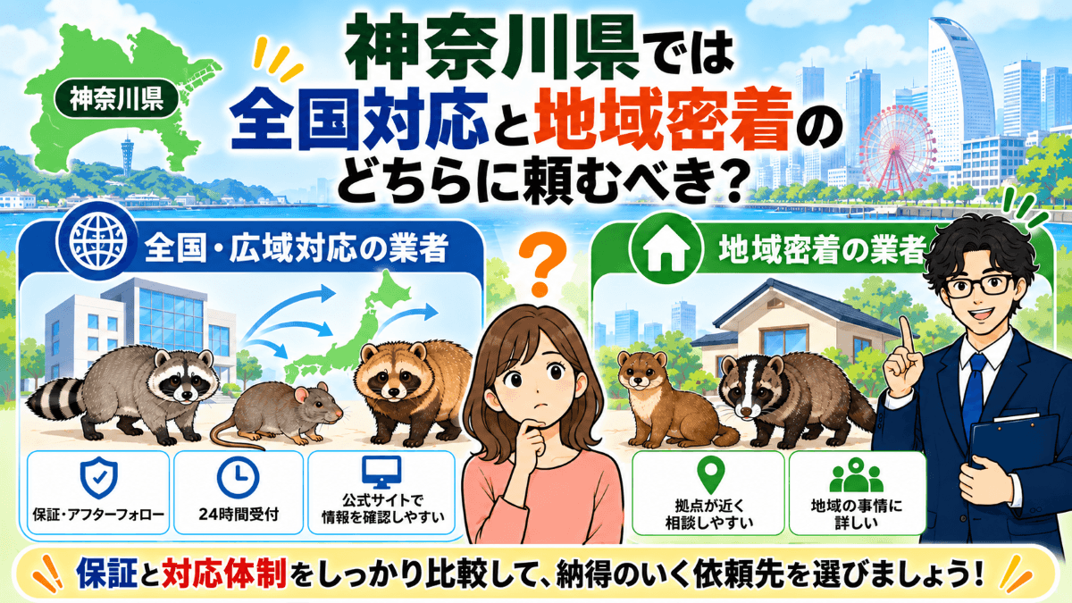 神奈川県では全国対応と地域密着のどちらに頼むべき?