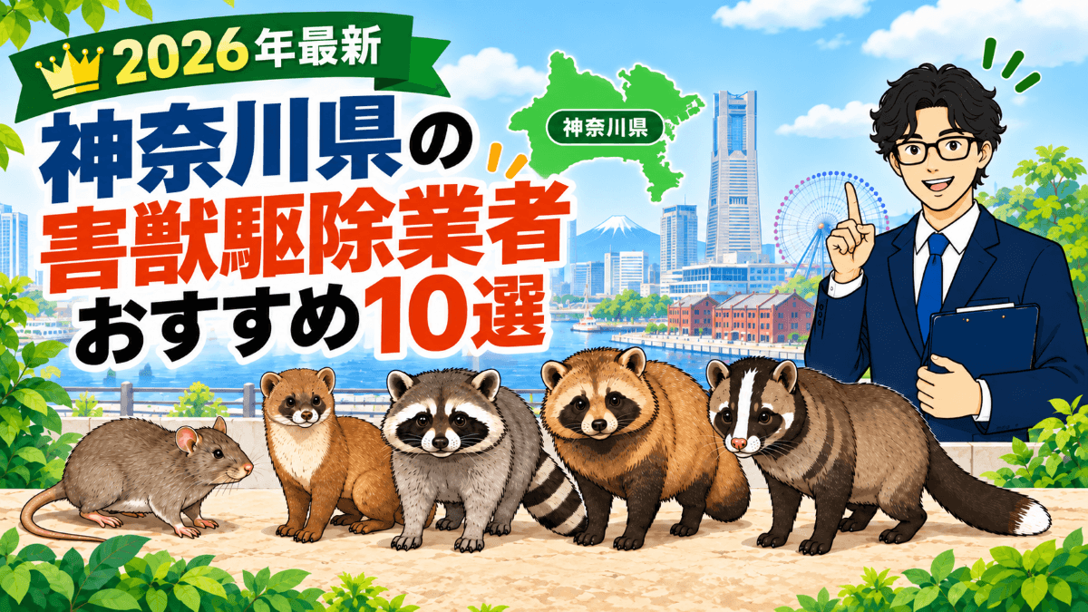 【2026年最新】神奈川県の害獣駆除業者おすすめ10選!対応エリア・費用相場・補助金をFPが解説