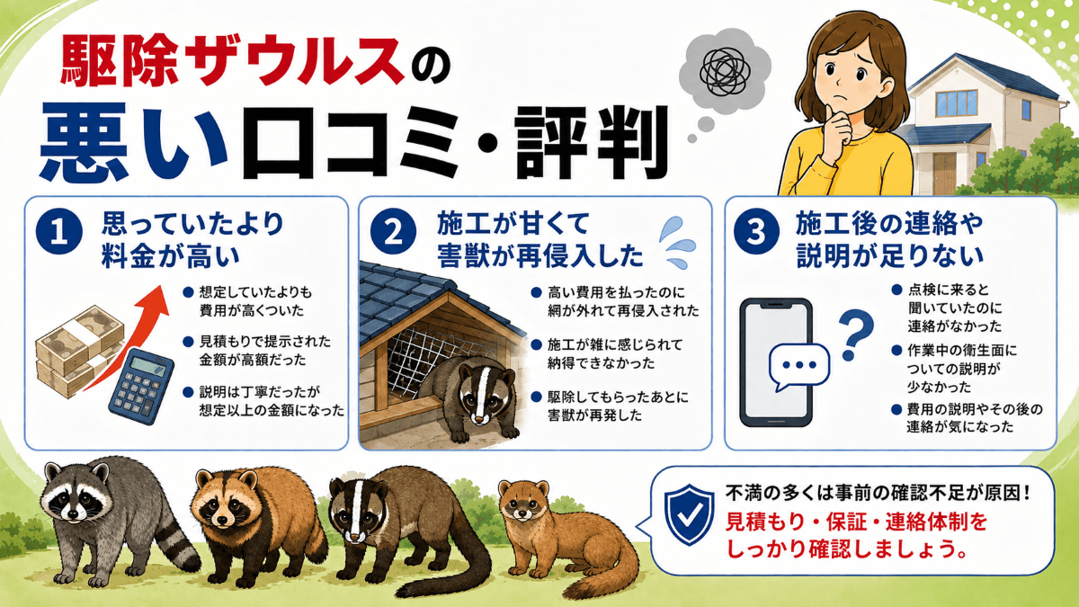 駆除ザウルスの悪い口コミ・評判