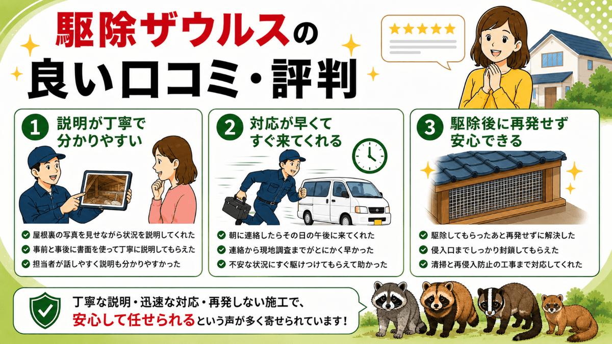 駆除ザウルスの良い口コミ・評判