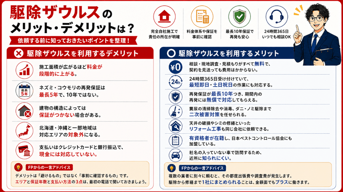 駆除ザウルスのメリット・デメリットは?