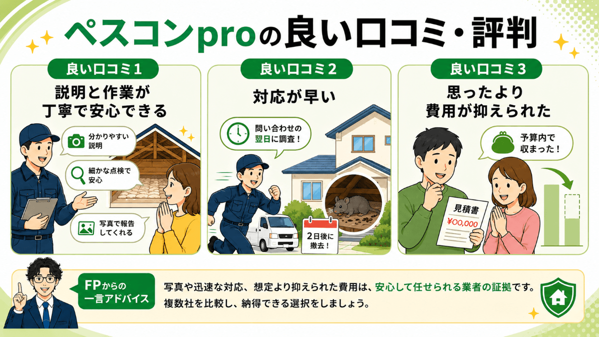 ペスコンproの良い口コミ・評判