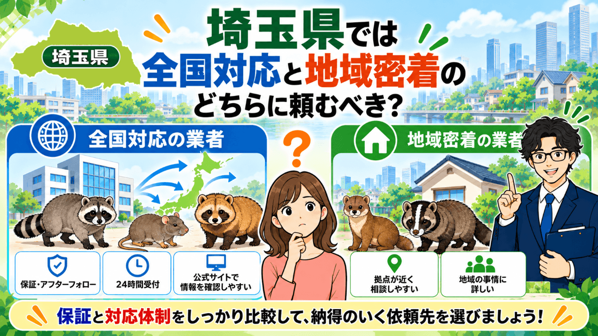 埼玉県では全国対応と地域密着のどちらに頼むべき？