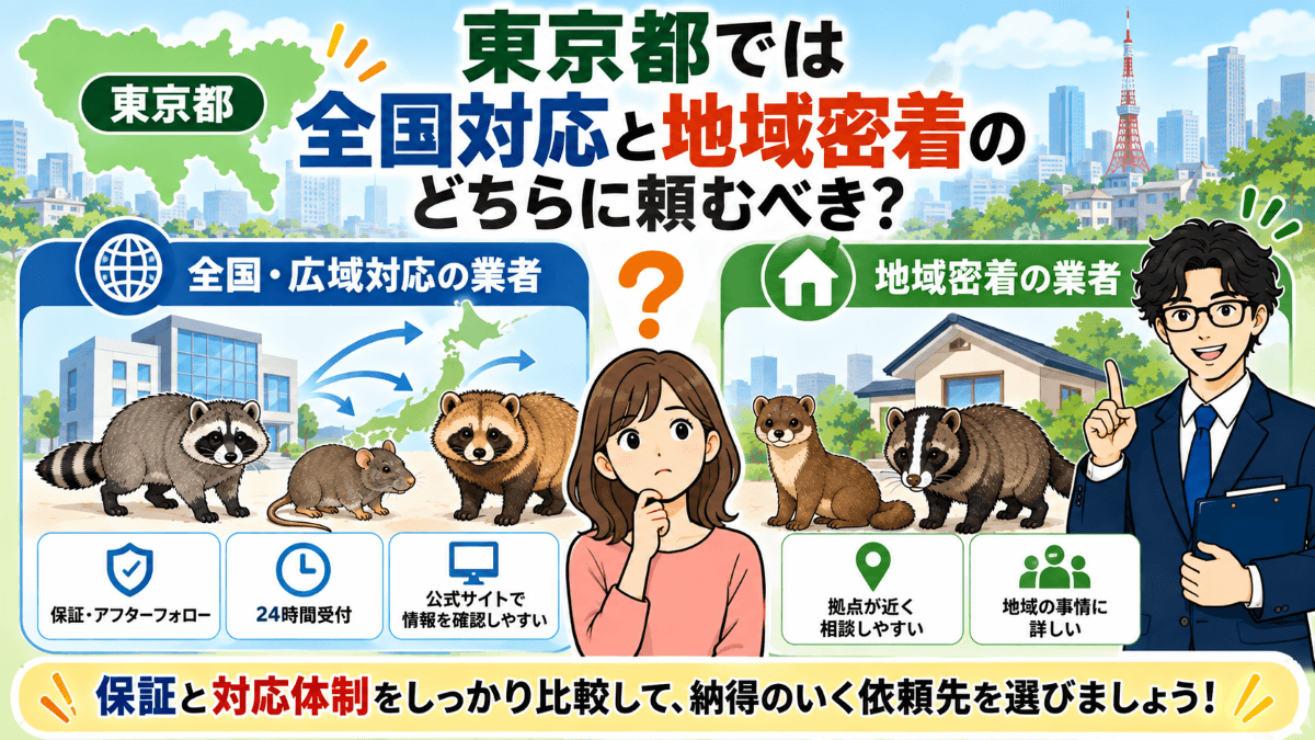 東京都では全国対応と地域密着のどちらに頼むべき?